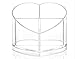 Kamay's Acrylic Makeup Brush Holder, Heart Shape Acrylic Cosmetic Organizer Can Be Used As Cosmetic Storage, Lip Tips Holder/Box with 3 Spaces (SF-1058)