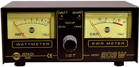 ZETAGI 203 TWIN SWR WATT POWER METER 3-200MHZ CB HAM RADIO