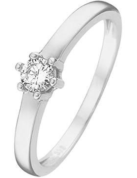 CHRIST Gold Damen-Ring 333er Weißgold 1 Zirkonia (gold)