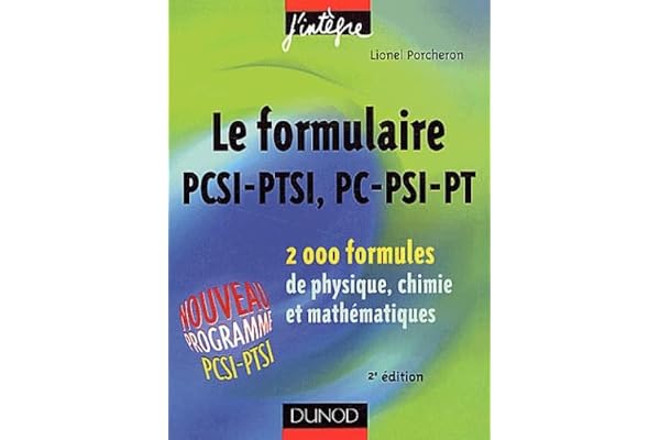 Le formulaire PCSI-PTSI, PC-PSI-PT