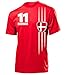 Produktbild Denmark Fanshirt Fan Shirt Tshirt Fanartikel Artikel Streifen 3219 Fussball Männer Herren T-Shirts Rot XL