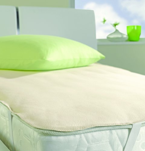 Ibena 5516 Molton Matratzenschutz Pure Aktiv ca. 140×200 cm (Wasserdichte Betteinlage) hygienisch, angenehm & kochfest aus 100% flauschige Baumwolle Farbe Weiß - 2