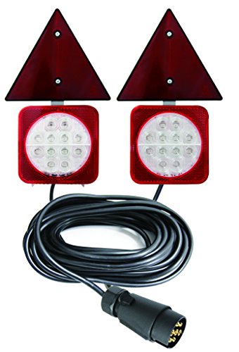 LED REAR LIGHT SET FOR Pendant Wired Magnetic Mount With Triangle Reflector 12 V 24 V