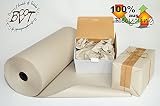 Rolle Packpapier ca. 50 cm x ca. 220 m, ca. 20 cm Ø D, ca. 10 kg pro Rolle, ergiebig und sparsam, grau, starke Polsterkraft 90 g/m² Recyclingpapier, robuster und reißfester als 80 g, Natron-Kraftpapier, Secare Rolle, Verpackungspapier,umweltfreundlich statt Luftpolster, Verpackungschips Secare-Rolle Papierrollen mit Innenhülse Stopfpapier Füllpapier Schrenzpapier Knüllpapier Polsterpapier Geschirrpapier Verpackungsmaterial Füllmaterial Karton, Paket Kartonage Paket Polstermaterial