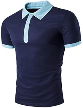 Heiß Herren Drehender Kragen Sport Amlaiworld Kurzarm Beiläufig Hemd T Shirts Tops