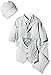 6 piece children christening suit dress with jacket, shirt, pants, embroidered vest, bow tie and hat, size 80-86, L26