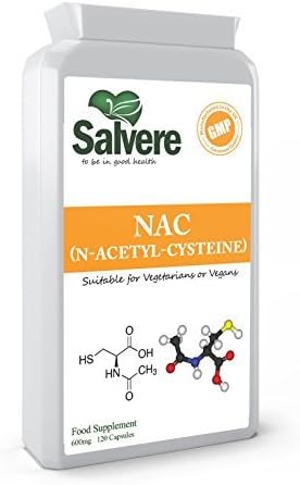 N Acetyl Cysteine 600 mg Supports Healthy Lungs &amp; Liver Cleanse, Provides Powerful Antioxidant Glutathione &amp; Improve Balance of Brain Neurotransmitters, Helps Break Down Mucus for Respiratory Care &amp; Cardiac Protection