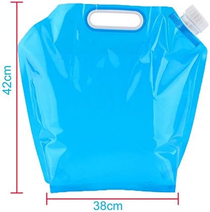10L Folding Drinking Water Container Water Storage Bag for Outdoor Camping Hiking Picnic BBQ -- Blue