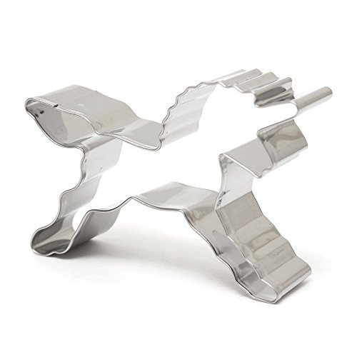 GOOTRADES 3 Stk Edelstahl Keks Cookies Ringe Cutter Mold Cake Dekorieren Biskuit Gebäck Backform, Einhorn/Giraffe/Schneemann/Eule (Einhorn) - 3