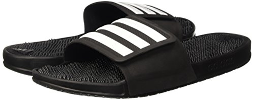 adidas Herren Adissage 2.0 Stripes Hausschuhe, Noir/Blanc/Noir - 5