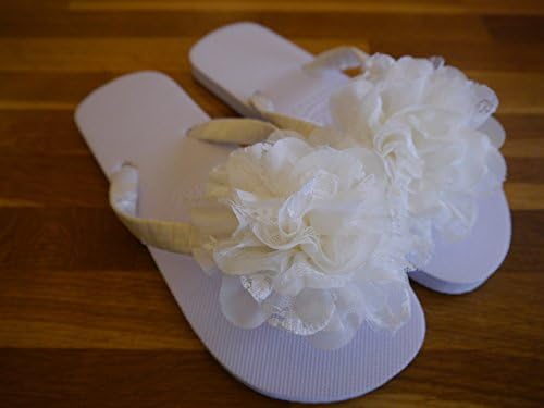 Hand Decorated Beach, Wedding Flip Flops