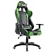 Produktbild GAMING Drehstuhl Bürostuhl Racer Chefsessel Schreibtischstuhl, höhenverstellbar, verstellbare Armlehnen, Wippmechanik in schwarz/grün