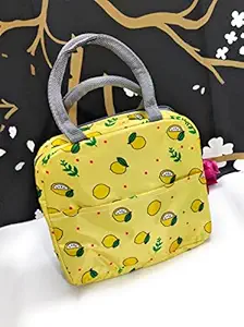 KIDOS JOY Stylish Useful Insulated Travel Lunch/Tiffin/Storage Bag for Office, College , Picnic & School for Kids and Adults ( Pack-1 ) (Lemon Yellow)