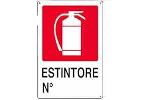 COMMERCIOEUROPA Cartello Segnaletico - Estintore - 30cm x 20cm