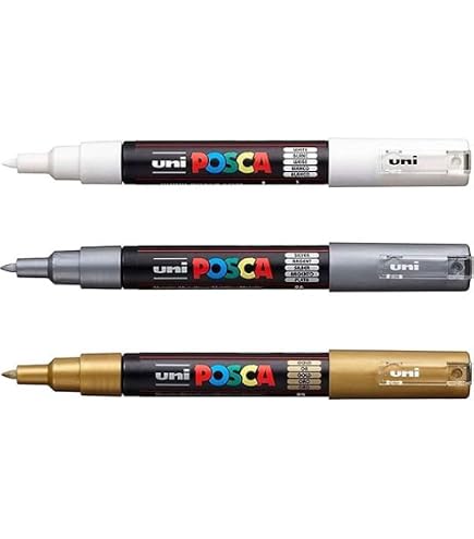 POSCA Marker PC-3M Feine Rundspitze – Himmelblau, Wasserbasiert, Für Alle Oberflächen, Deckend, Aquarellierbar