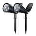 Produktbild Mpow 2 Stück Solarbeleuchten 2-in-1 Modifizierte Superhelle Solar Spotlight Solarbeleuchtung, Solar Gartenleuchte eingebaute Batterie Build in Sensor mit Automatik Ein / Aus-Licht, Außen Beleuchtung für Garten / Outdoor Landscape Solar Spotlight, Battery-Free für Hinterhöfe, Gärten, Rasen usw