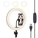 Price comparison product image LED Ring Light, 10" Dimmable Video LED Light Desktop LED Lamp 3 Light Modes Temperature 3000K-5000K with Cell Phone Holder for Streaming Makeup YouTube Video Shooting Selfie Photography Phone