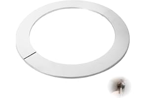 FLEWDART Fledart 2 pcs rosette ofenrohr 180mm Edelstah, Kaminrosette 180 mm, Kamin rosette Durchmesser 182 x 242 x 5mm Hitzebeständig für Heizkessel (180mm 2pcs)