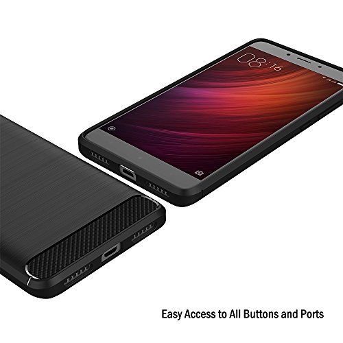 Funda Xiaomi Redmi Note 4   Xiaomi Redmi Note 4X  iVoler Negro S  per TPU Silicona Carcasa Fundas Protectora con Shock- Absorci  n y Dise  o de Fibra de Carbon Para Xiaomi Redmi Note 4   Xiaomi Redmi Note 4X