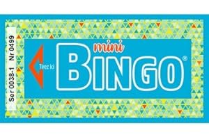 Lotoquine Ticket Mini-Bingo, Bleu, Lot de 500