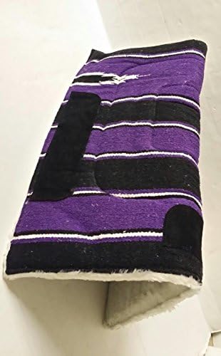 Northern Equestrian New 32X32 NAVAJO Western Saddle Pad/Soft Padded Square Numnah (Purple-Black)