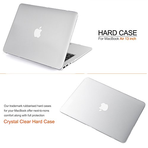 iDOO MacBook Schutzh  lle   Hard Case Cover Laptop H  lle  F  r MacBook Air 13 Zoll  A1369 A1466  - Gl  nzend  Kristallklar
