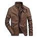 Produktbild Herren Lederjacke Leichte Basic Jacke aus weichem Schafs-Leder Super modische Lederjacke mit tollem schwarzem Vintage Look Trendmodell vom Lifestylelabel LANSKIRT