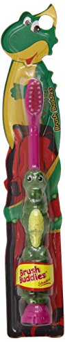 BrushBuddies Standard 43274-72 Chomps (Dinosaur) Fun Animal Character Manual Toothbrush for Kids or Children