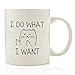 Produktbild I Do What I Want Cat Funny Coffee Mug - Unique Christmas Present Idea for Men & Women, Him or Her - Best Office Cup & Birthday Gag Gift for Coworkers, Mom, Dad, Kids, Son, Daughter, Husband or Wife by Got Me Tipsy
