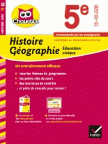 Book's Cover ofHistoireGéographie Éducation civique 5e cahier de révision et dentraînement