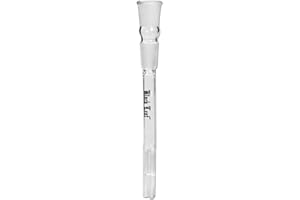 BONG- DISCOUNT.DE Black Leaf Bong Accessori?r: adattatore shillum | 160 mm 2 x NS 19 (18,8 mm) | vetro trasparente | Chillum con diffusore a 4 bracci