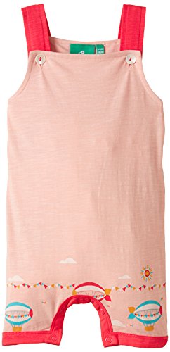 Little Green Radicals Baby-Girls Zepplins Storytime Dungarees, Pale Pink, 3-6 Months