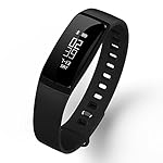 Riversong Fitness Tracker Fitness Armband Smart Fitness Uhr Activity Tracker mit 0.87 Zoll OLED Display, Gesundheits- Herzfrequenz Monitor, Blutdruckmessung Armband, Anruf/ SMS Erinnerung für Android 4.4 oder höher / IOS 8.0 oder höher und Bluetooth 4.0 oder höher, Spritzwassergeschützt