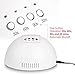 Nail Polish Dryer 12W LED Nail Lamp Manicure Curing Lamp with 4 Timmer Settings Quick Curing Gel Acrylic Shellac Gelish for Fingernails Toenails Include 6 Nail Polish Remover Caps