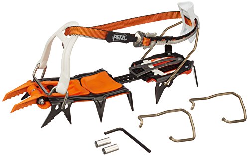 Petzl T24A LLU Lynx Loverlock Universel - Crampones modulares para escalada en hielo y mixto, Negro/Naranja