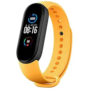 Tokdis Smart Band 2.41  Fitness Band, 1.1-inch Color Display, USB Charging, 3 Days Battery Life, Activity Tracker, Men's and Women's Health Tracking, Yellow Strap
