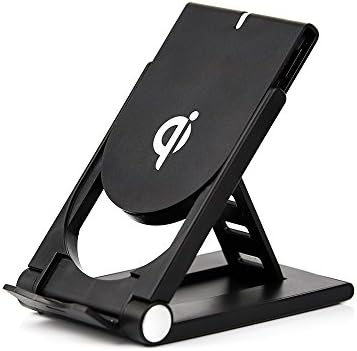 DINTO Foldable Wireless Charger, Qi Fast Wireless Charging Pad Stand for iPhone 8/8 Plus, iPhone X, Samsung Galaxy Note 8, S8/S8 Plus, S7/S7 Edge, S6/S6 Edge/Plus, Note 5 and Other QI-Enabled Devices