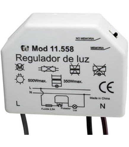 Variateur D'intensité Lumineuse DINUY 400W - Pour Lampes à Incandescence Et Halogènes Jusqu'à 320W