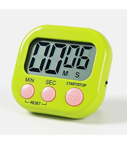 GlasFlength Timer da Cucina Magnetico, Timer Cucina con 3 Livelli Di Volume Regolabile Tim er Digitale Display a LED Time Visivo Adatto per Cucinare Fitness Pasticceria Apprendimento (Nero