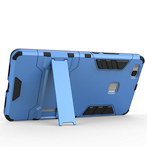 Huawei P9 Lite Funda  Pasonomi    Ultra Delgada   Outdoor  Armor Case con Soporte Carcasa para Huawei P9 Lite  Azul 