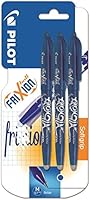 Pilot FriXion Ball Lot de 3 stylos rollers à encre gel effaçable (Bleu)