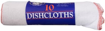 Globe Mill TextilesHousehold Dishcloths, White, Pack Of 10