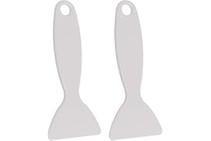 Jitnga 2 Pcs De Congelador Rascador De Hielo, Descongelador De Plástico Pala De Hielo Nevera 13.5Cm/5.3Pulgada，Aplicar Para Para Cocina Casera (Blanco)