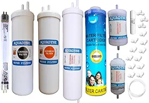 Aquadyne Filter Service Kit for Luminous Livpure Envy RO UV UF TDS with Installation guide and video fitment support, 1- Piece, White