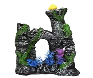 Foodie Puppies Gateway Tower Fort Aquarium Decoration Ornaments for Fish Tanks