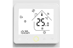 MOES Smart Alexa Tuya ZigBee Alexa Termostato inalámbrico, calefacción de Gas de Caldera, Compatible con Smart Life Tuya App y Alexa y Google [Solo para Tuya ZigBee Hub]