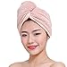 Produktbild Lalang Mikrofaser Trockene Haarkappe Turban Haartrockentuch Handtuch Kopftuch Haartrockentuch Handtücher (Rosa)