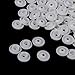 Resin Snap Fasteners Buttons Poppers 14.1mm Pack of Approx.100 Sets White