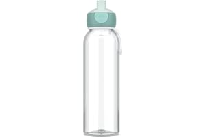 ‎MEPAL Mepal - Pop-Up Campus Water Bottle - Leak-proof Drinking Bottle for School & On the Go - Transparent Drinking Cups - BPA Free & Dishwasher Safe - 500 ml - Cool Mint