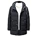 Produktbild Parka Herren Winter für Herren-Jacken, Herren Jacke Baumwolle Kapuzen Steppjacke Winterjacke Wintermantel Verdicken Warm Casual Einfarbig Übergangsjacke Outwear Trenchcoat